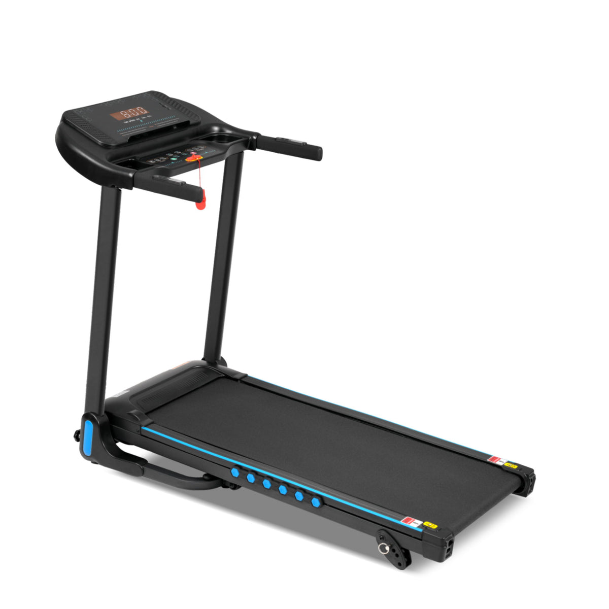 Cinta de Correr Inclinada para Correr y Caminar, Plegado Automático con Sistema Hidráulico, Carga Tipo C y USB para Android, 16 Km/h, Altavoz Bluetooth - Negra