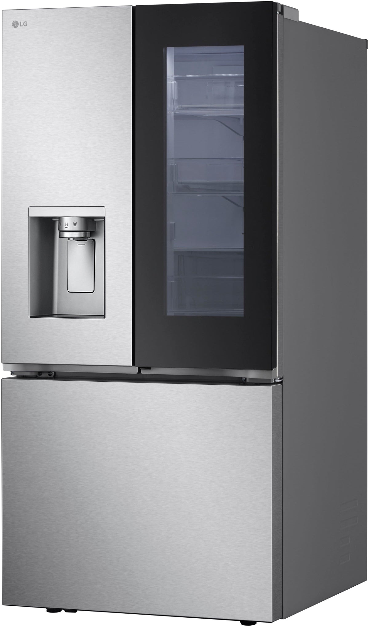 LG - 33-in Wide 24.5 Cu. Ft. French Door Standard-Depth MAX Smart Refrigerator with Dual Ice Maker with Craft Ice - Stainless Steel