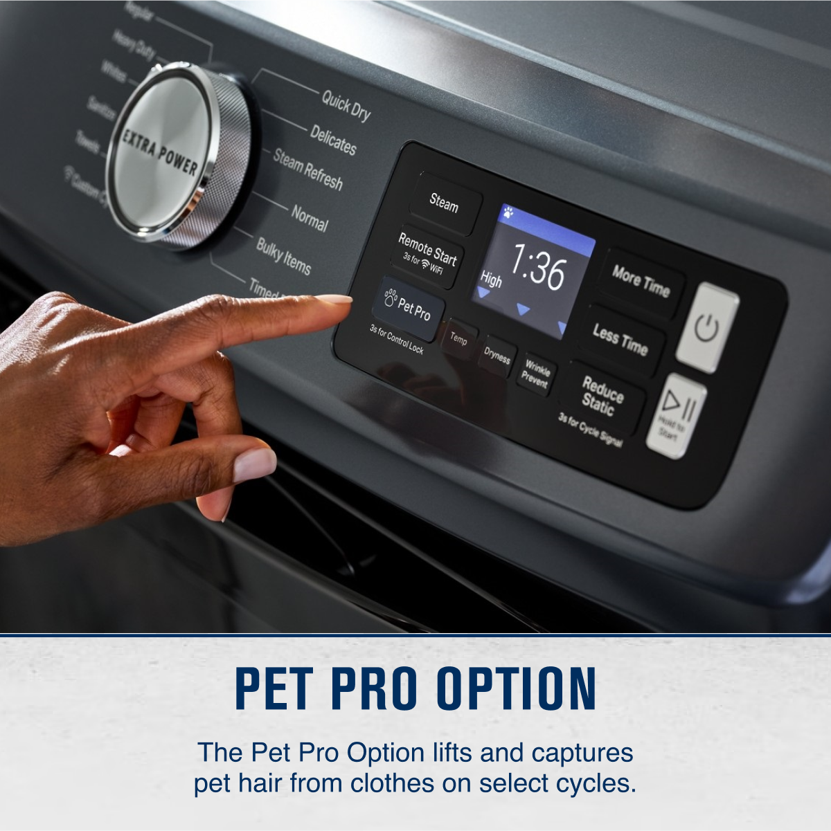 Maytag - 7.4 Cu. Ft. Smart Electric Dryer with Steam and Pet Pro System - Midnight Steel