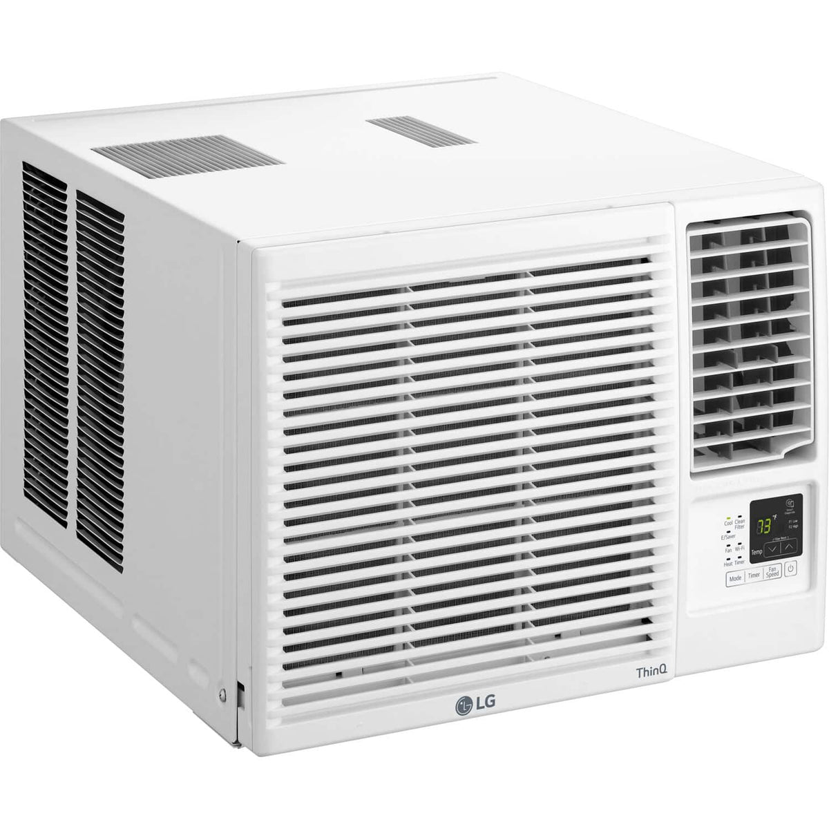 LG - 570 Sq. Ft. 12,200 BTU Window Air Conditioner with Supplemental Heat Function - White