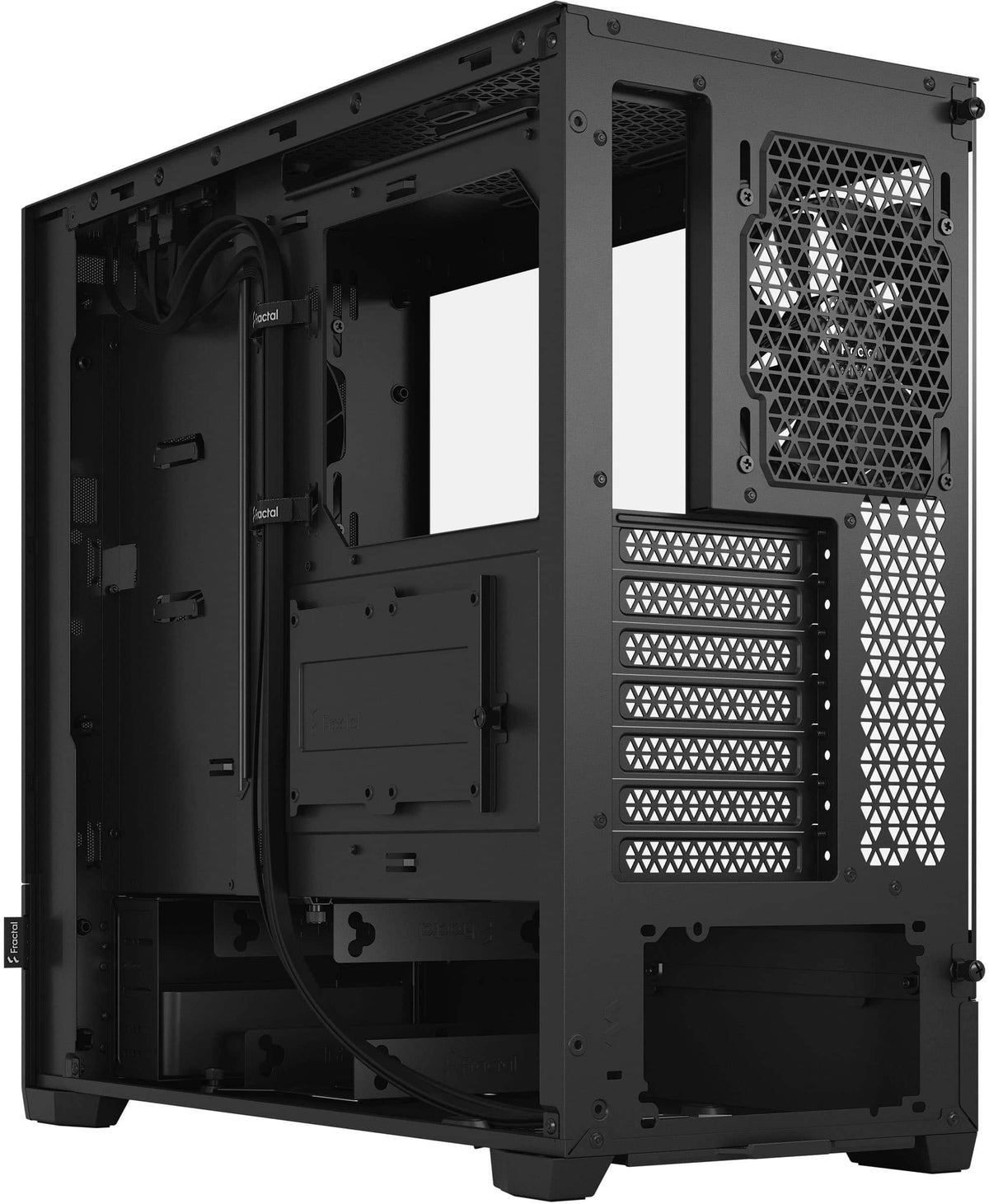Fractal Design - Pop Air Black TG ATX High-Airflow Clear Tempered Glass Window Mid-Tower PC Case - Black
