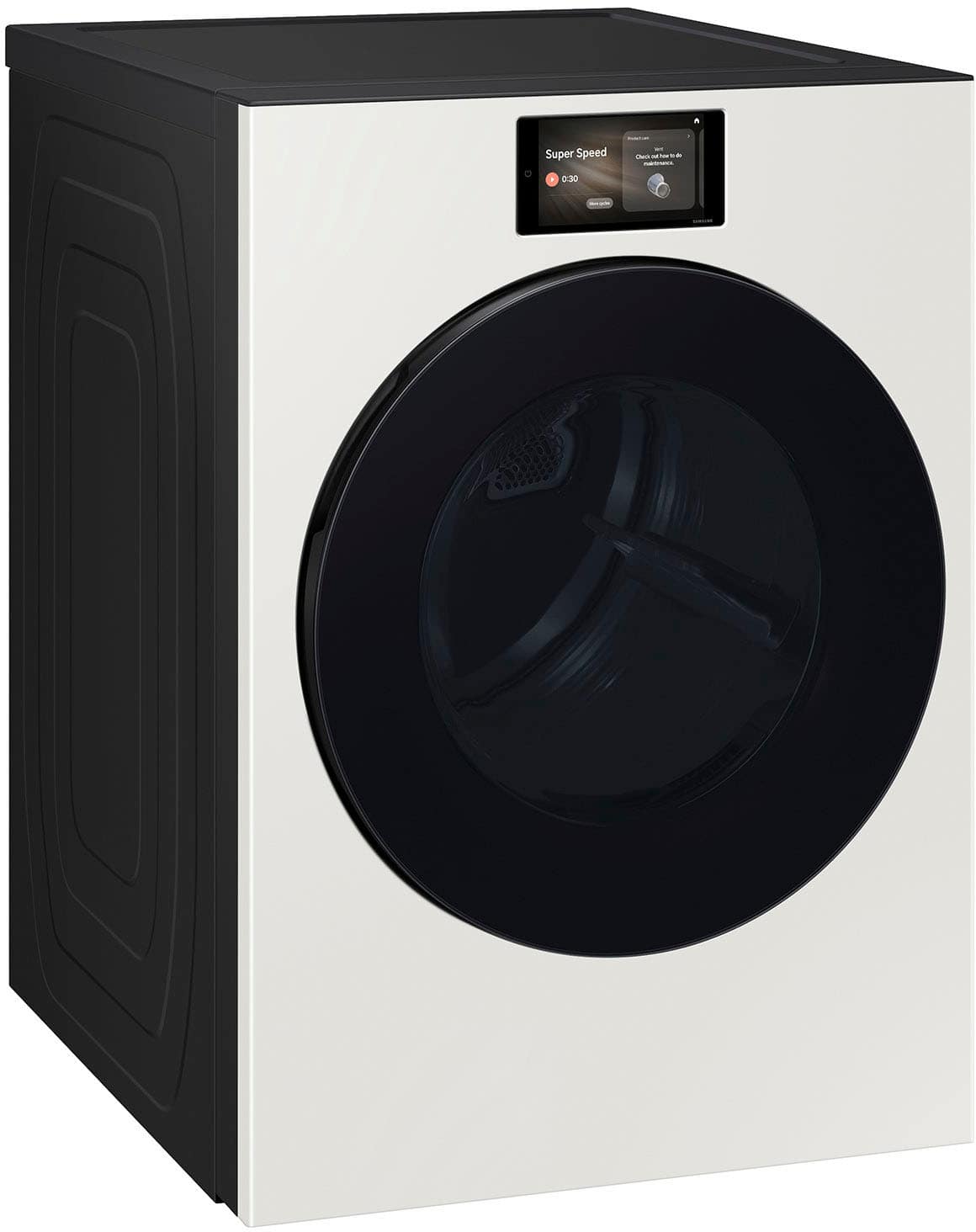 Samsung - 7.6 cu. ft. Bespoke AI Ultra Capacity Front Load Electric Dryer with AI Home and AI OptiDry+ - Ivory