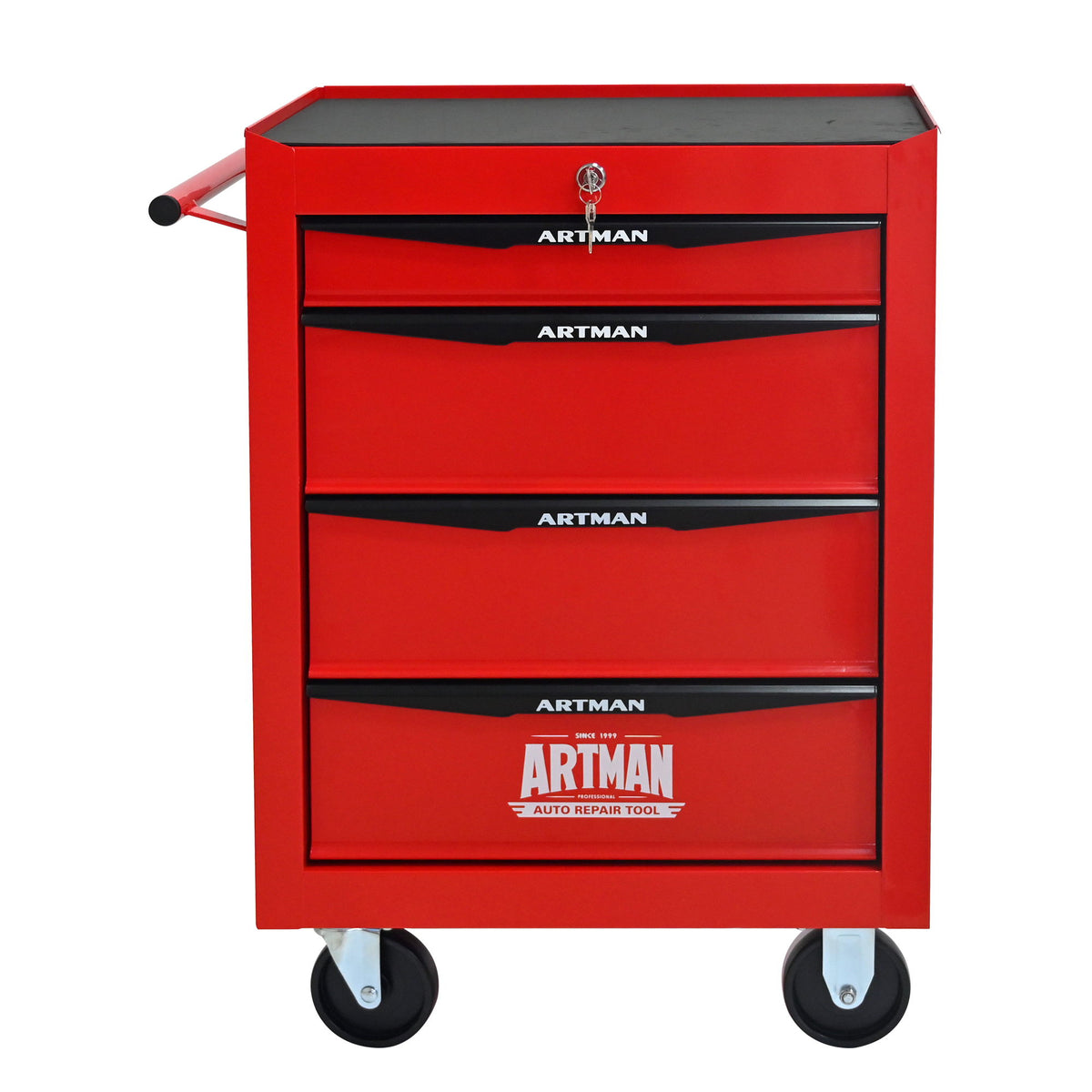 Rolling Metal Tool Chest With Drawers, Steel Storage Cabinet With Ball Bearing Slides
