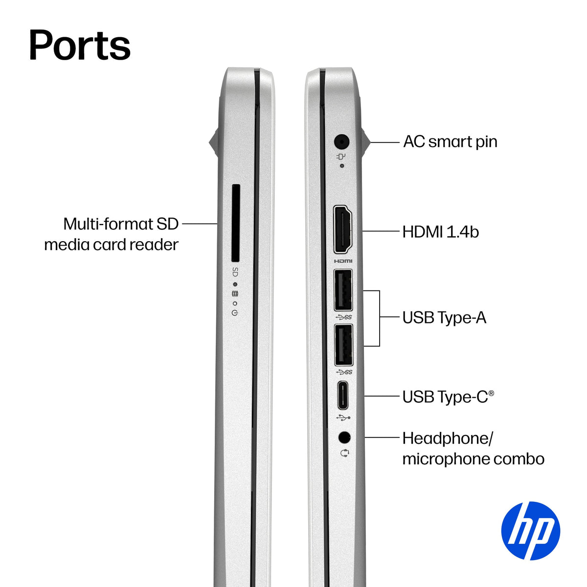 HP - 14" Laptop - Intel N150 Processor - 4GB Memory - 128GB UFS - Natural Silver