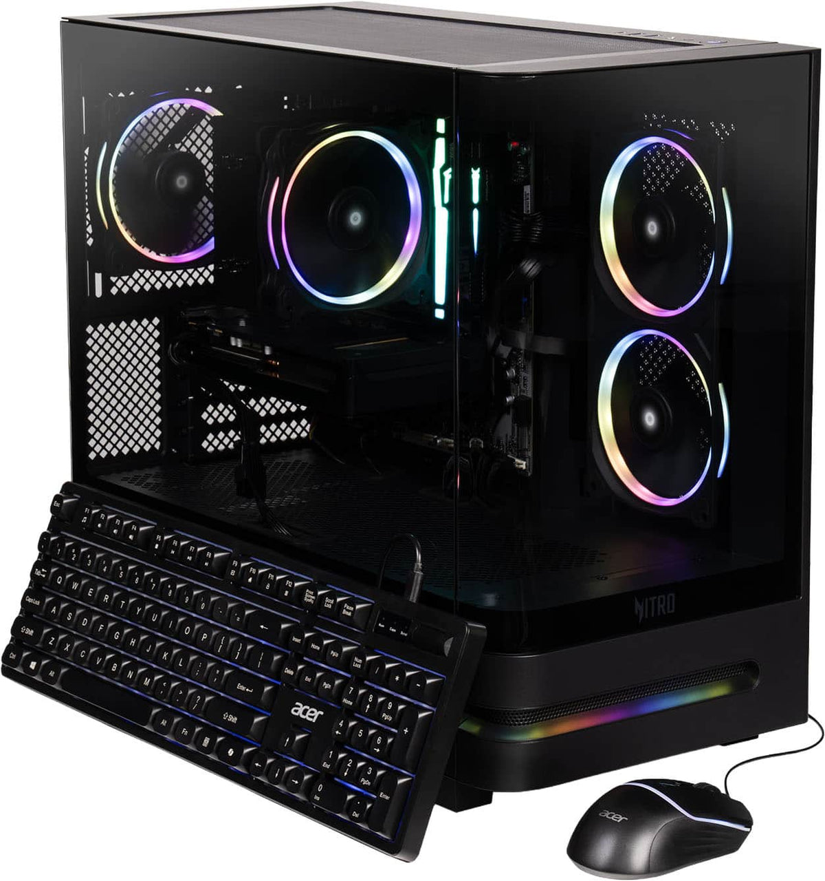 Acer - Nitro 65 Gaming Desktop - AMD Ryzen 7 8700F 2024 - NVIDIA GeForce RTX 5060 - 16GB DDR5 Memory – 1TB Storage - Black