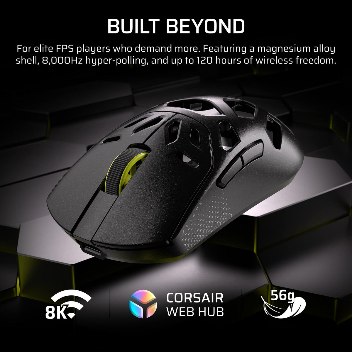 CORSAIR - SABRE v2 PRO Wireless FPS MG Gaming Mouse - Wireless - Black