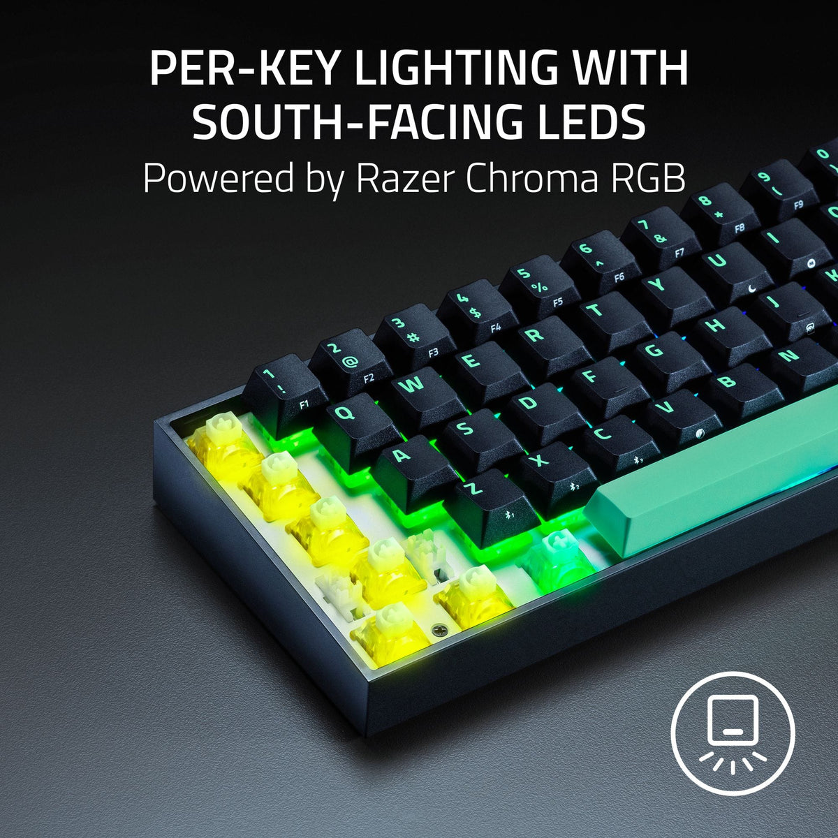 Razer - Reclusa Mini 65% Wireless Enthusiast Gaming Keyboard with Hot-Swappable Hall Effect Magnetic Switches - Black