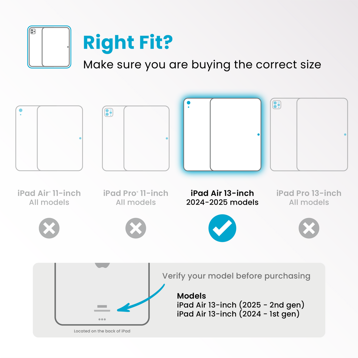 Speck - Balance Folio Case for Apple iPad Air 13" (latest model/M4/M3/M2 chip) - Black/White