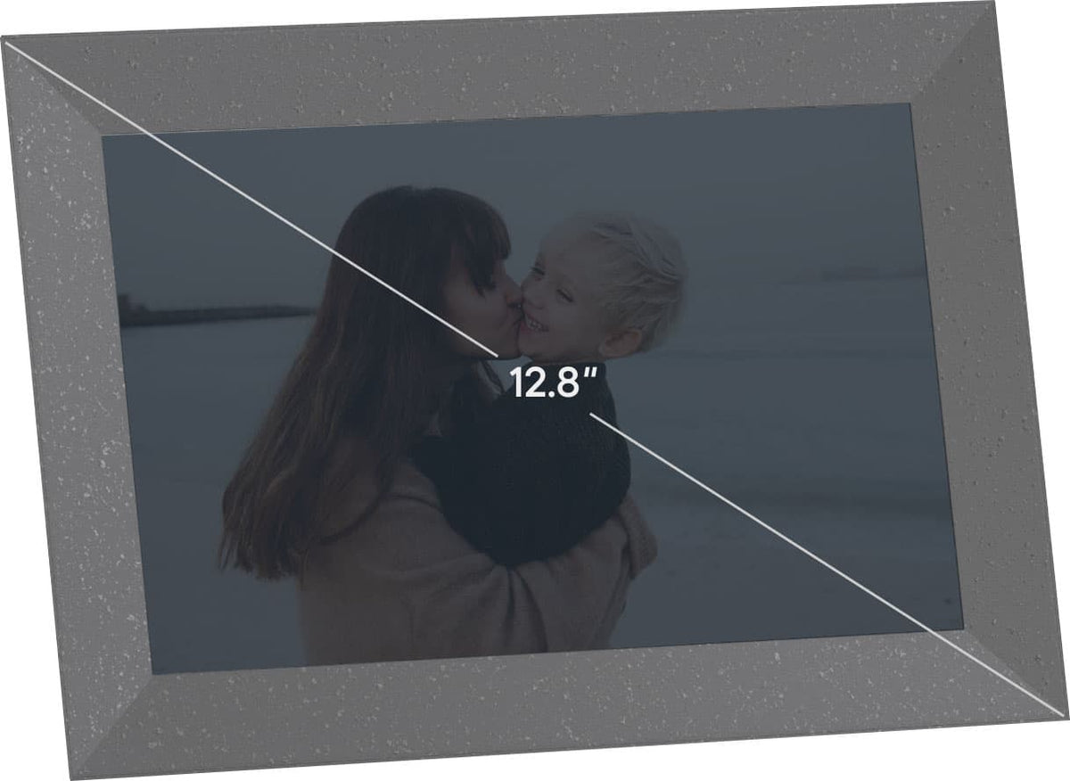 Aura Home - 10.1" HD Wifi Carver Stone Digital Photo Frame by Aura - Basalt