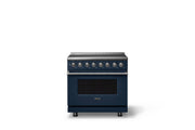 Viking - 36 in. Wide 6 Elements Pro 5 Series 5.6 Cu. Ft. Freestanding Induction Convection Range - Slate Blue