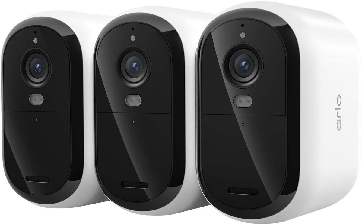 Arlo - Essential XL Outdoor Security Camera 2K (3rd Gen, 2025 Release) - Wireless, 4x Longer Battery Life, 3-Cam - White