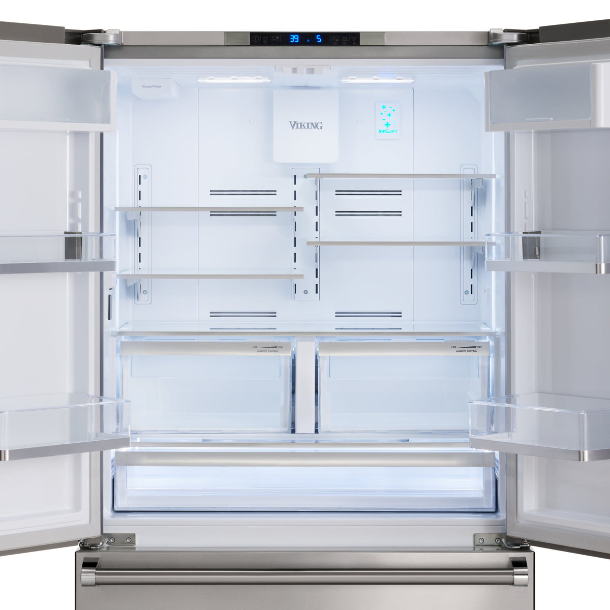 Viking - 36 in. Wide French Door Refrigerator - Stainless Steel