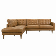 Sofá Seccional en Forma de L Lucco con Chaise - Tan