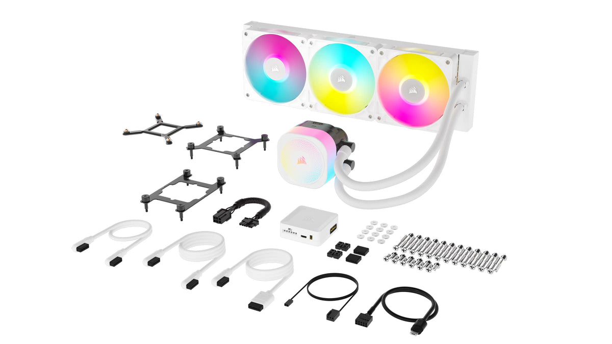 CORSAIR - iCUE LINK TITAN 360 RX Liquid CPU Cooler with RGB Lighting - White