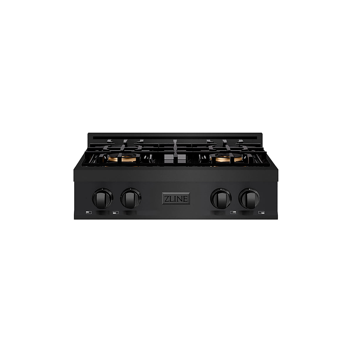 ZLINE - 30 in. Wide 4 Burner Classic Gas Cooktop with DuoPro (PCRTB-30) - Black Stainless Steel