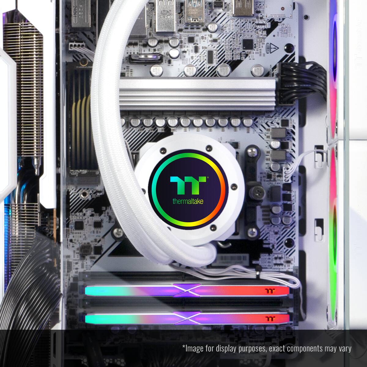 Thermaltake - LCGS Reactor 7897XS Gaming Desktop AMD Ryzen 7 7800X3D 2025 32GB Memory Radeon RX 9070 XT 2TB SSD NVMe M.2 - Snow