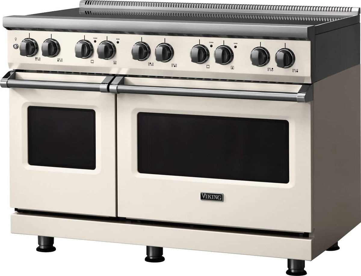 Viking - 48 in. Wide 6 Elements Pro 5 Series 7.3 Cu. Ft. Freestanding 6 Element Induction Convection Range - Pure White