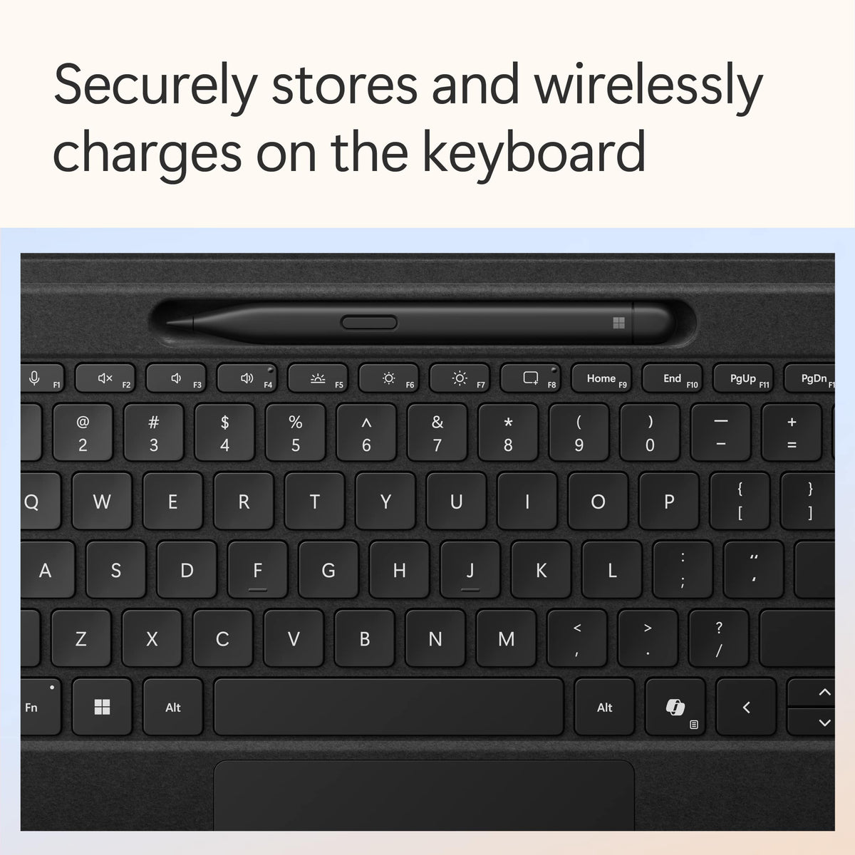 Microsoft - Surface Pro 13" Flex Keyboard for Pro 13" (11th Edition), Pro 9, and Pro 8 with Pen Storage - Black