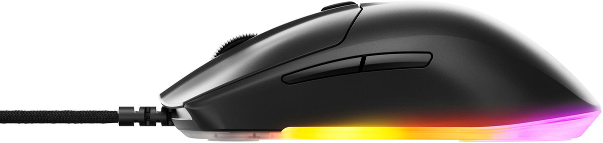 SteelSeries - Rival 3 Gen 2 Wired Optical Gaming Mouse with 3-Zone RGB for PC - Wired - Black