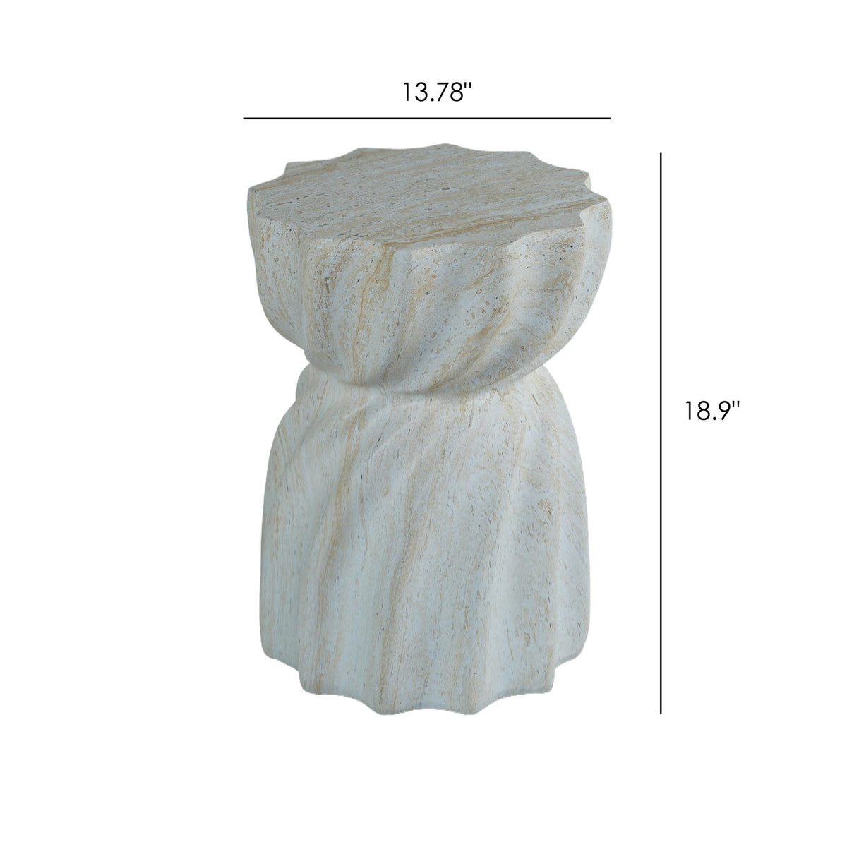 Outdoor End Table - Marble