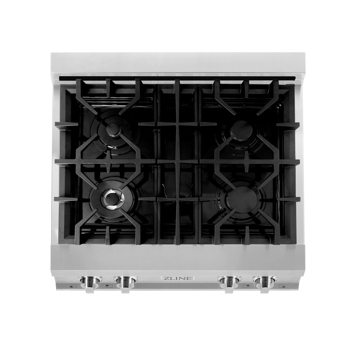 ZLINE - 30 in. Wide 4 Burner Legacy Gas Rangetop  and Porcelain Cooktop (RT30) - Stainless Steel
