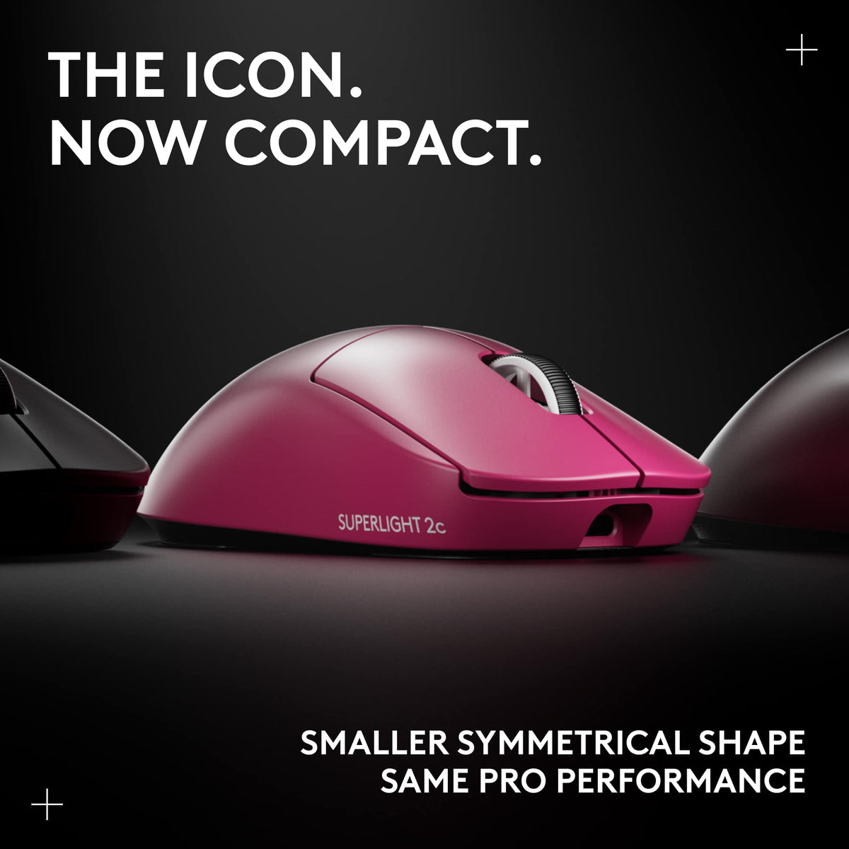 Logitech - PRO X SUPERLIGHT 2c LIGHTSPEED Lightweight Compact Wireless Optical HERO 2 Sensor 44 000 DPI Gaming Mouse for PC - Wireless - Magenta