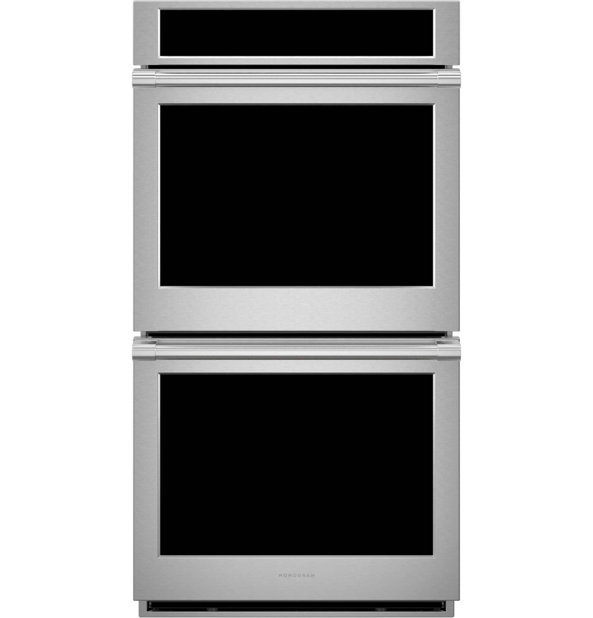 Monogram - Statement 27" Smart Built-In Double Electric True Convection Wall Oven with Digital Recipe Box - Stainless Steel