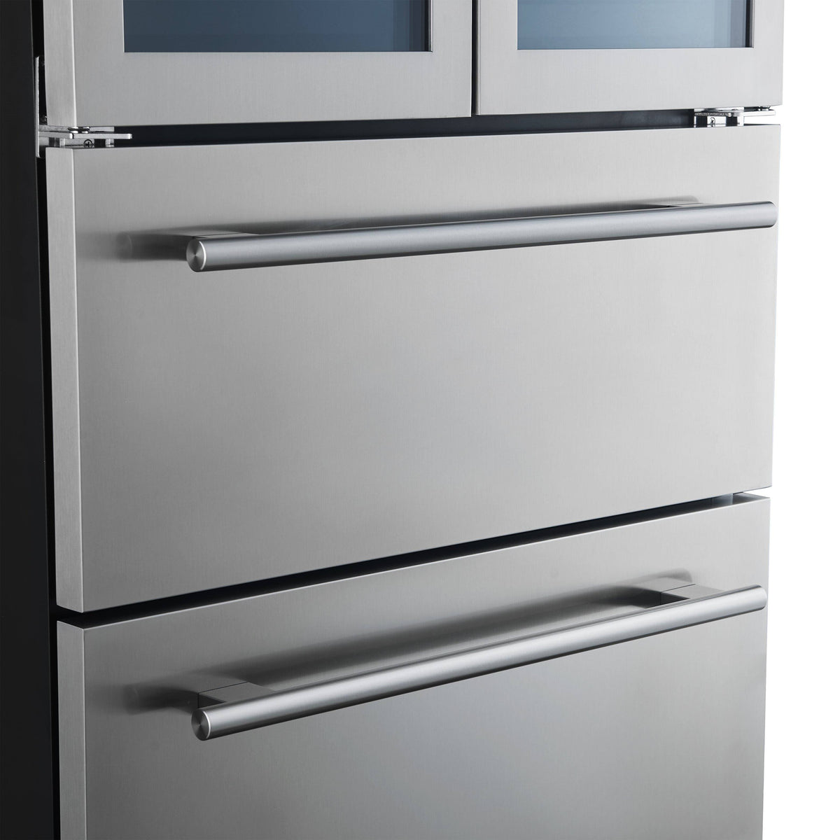 Forno Appliances - Campania 120-Bottle Built-In Dual Zone Wine Cellar & Beverage Cooler - Stainless Steel