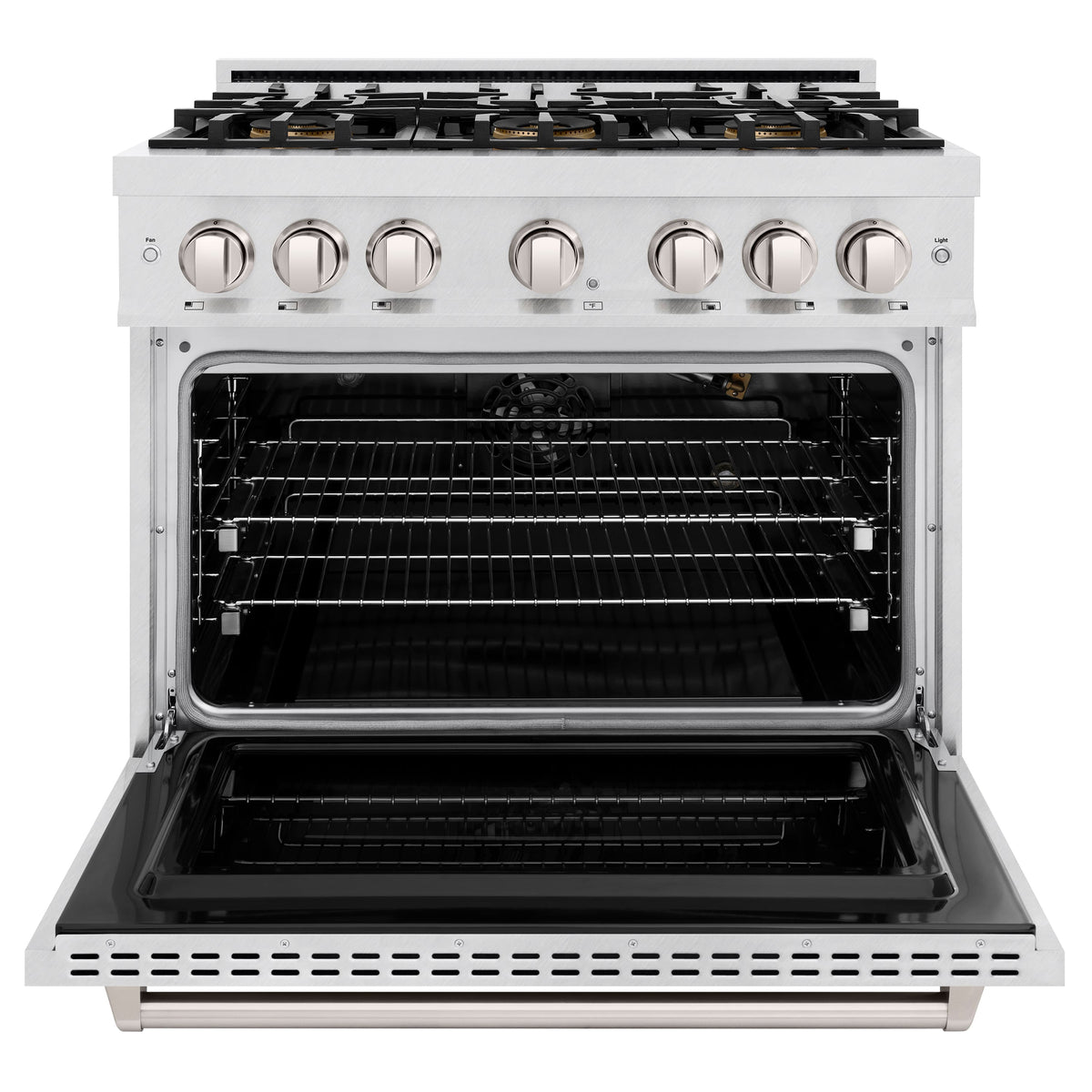 ZLINE - 36 in. 5.2 cu. ft. Classic Freestanding Gas Range with 6 DuoPro Burners and Convection Oven in Satin Stainless Steel - Satin Stainless Steel