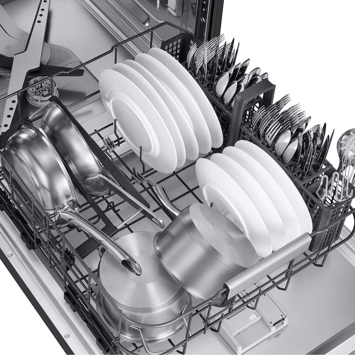Samsung - 38 dBA Bespoke AI Dishwasher with 3rd Rack Washing System - Matte Black Steel
