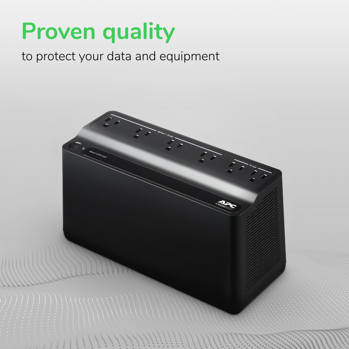 APC - Back-UPS 425VA, 120V, 6 NEMA outlets (2 surge) - Black