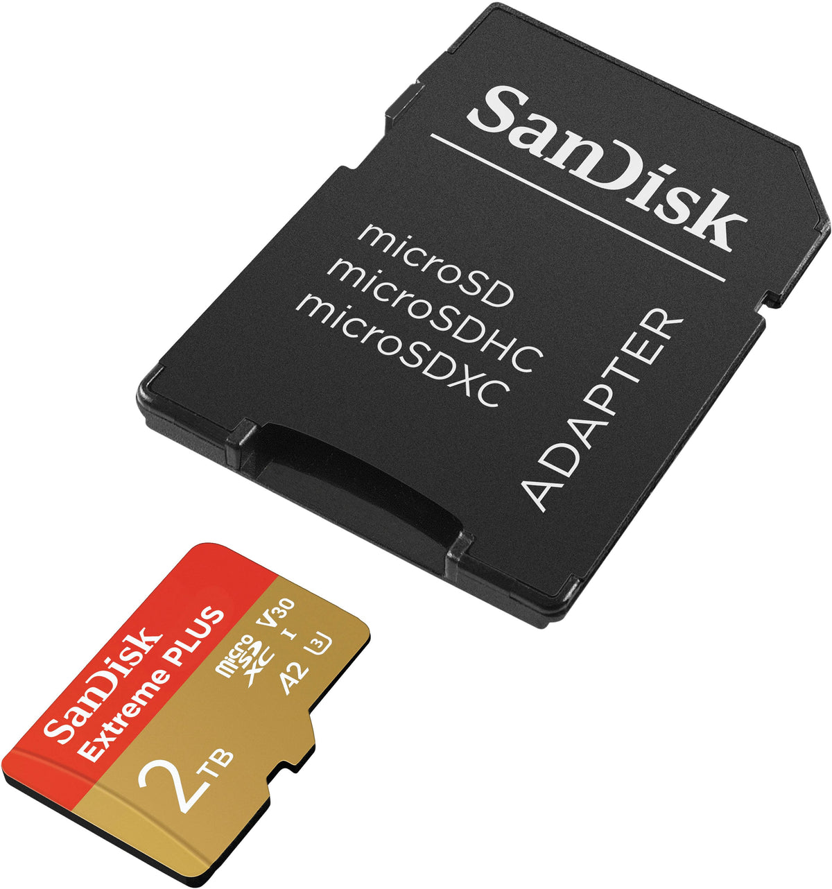 SANDISK - 2TB Extreme PLUS microSDXC UHS-I Memory Card, R/W up to 250/150MB/s