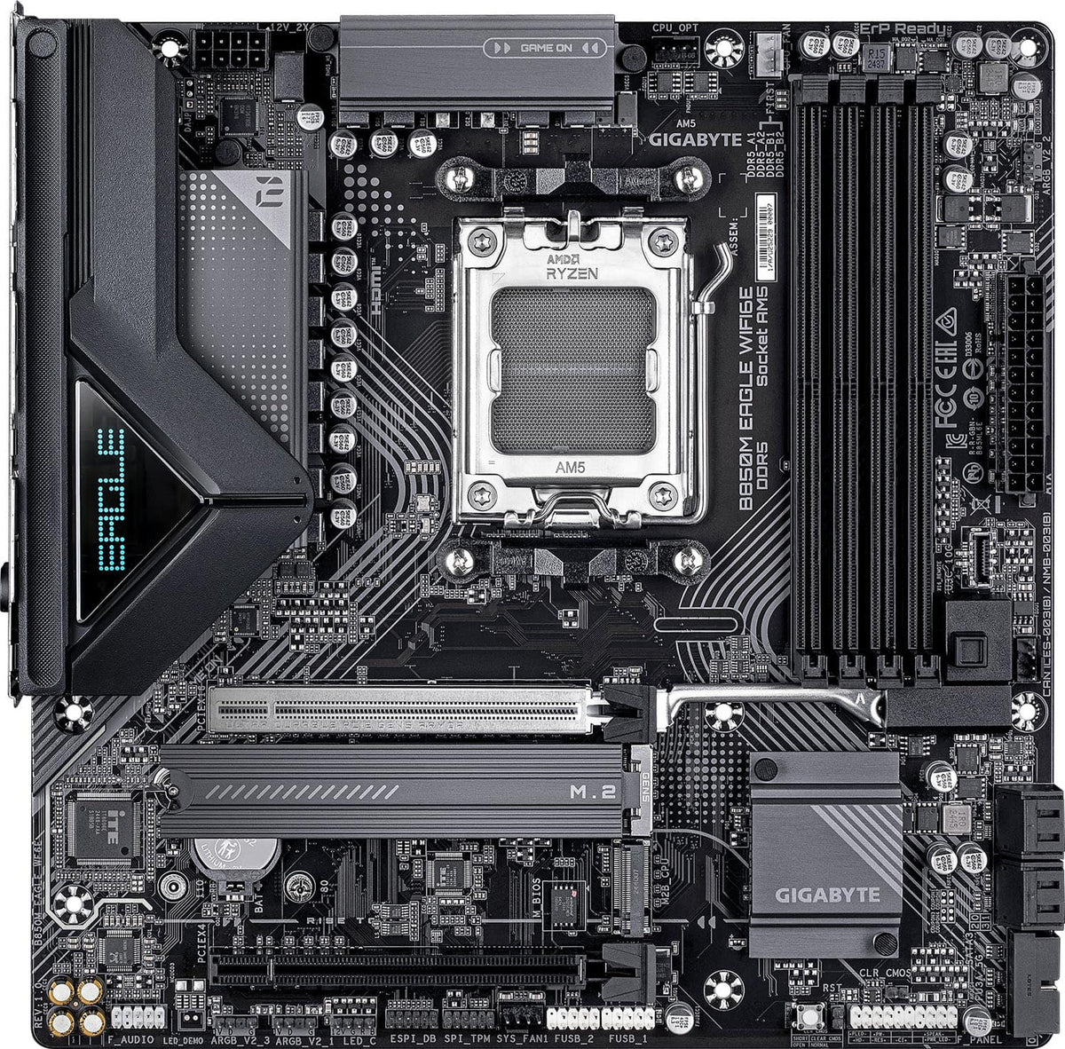GIGABYTE - B850M EAGLE WIFI6E (Socket AM5) AMD B850 Micro-ATX DDR5 Wi-Fi 6E Motherboard - Black