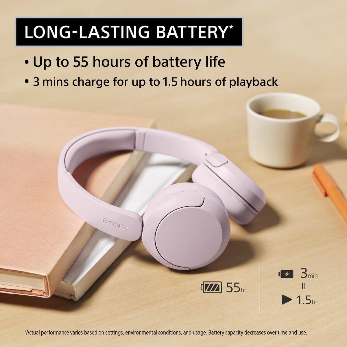 Sony - WH-CH530 Wireless Headphone with Microphone - Pink