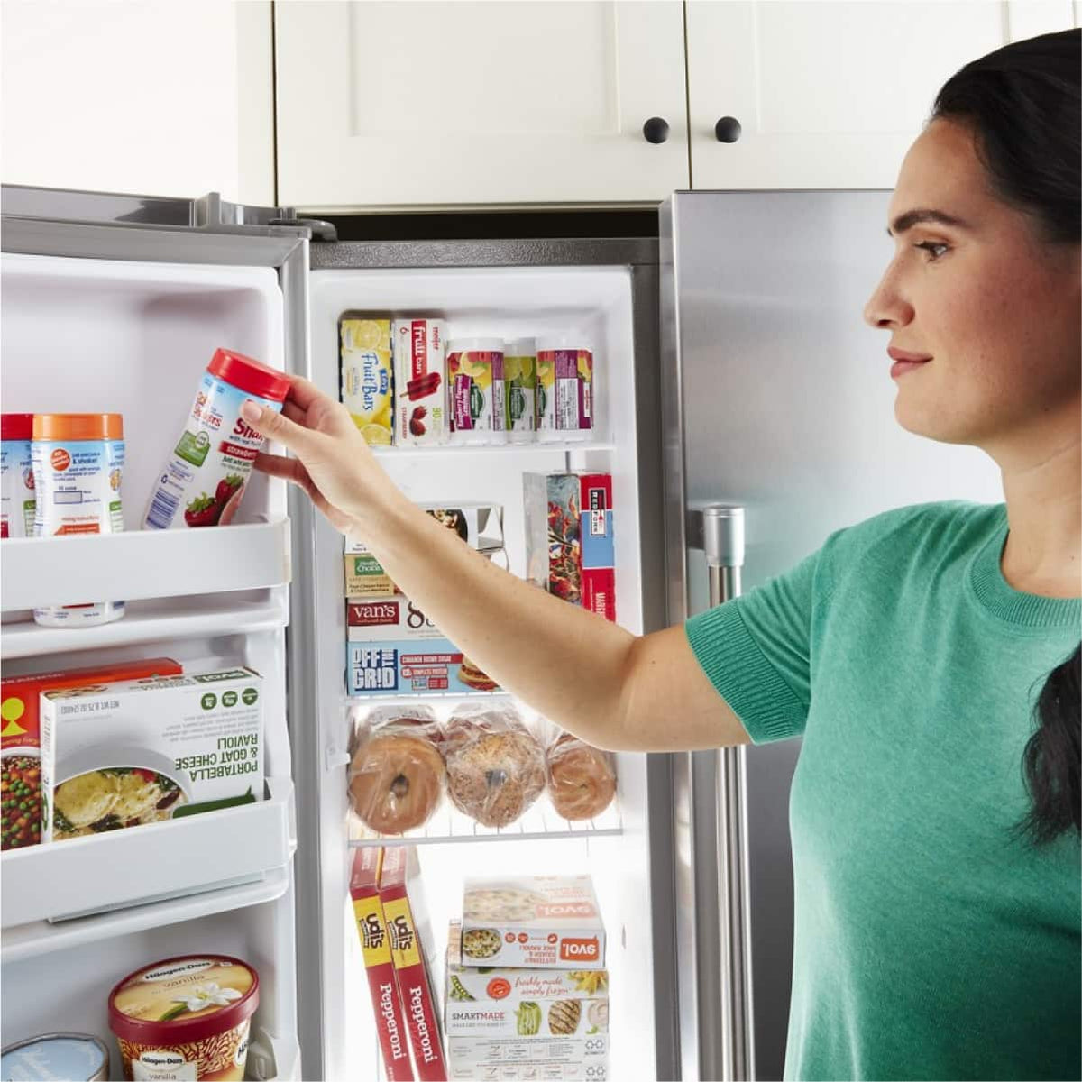 Maytag - 36 in. Wide 25 cu. ft. Side-by-Side Refrigerator with Humidity-Controlled FreshLock Crisper - Fingerprint-Resistant Stainless Finish
