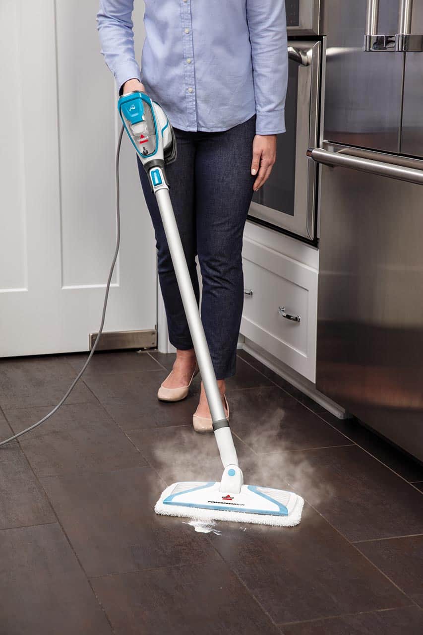 BISSELL - PowerFresh Slim 3-in-1 Sanitizing Steam Cleaner Mop - White