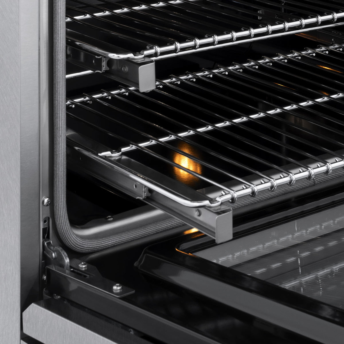 ZLINE - 48 in. 6.7 cu. ft. Marino Dual Fuel Freestanding Range with 8 Gas Burners and Convection Oven in Satin Stainless Steel - Satin Stainless Steel
