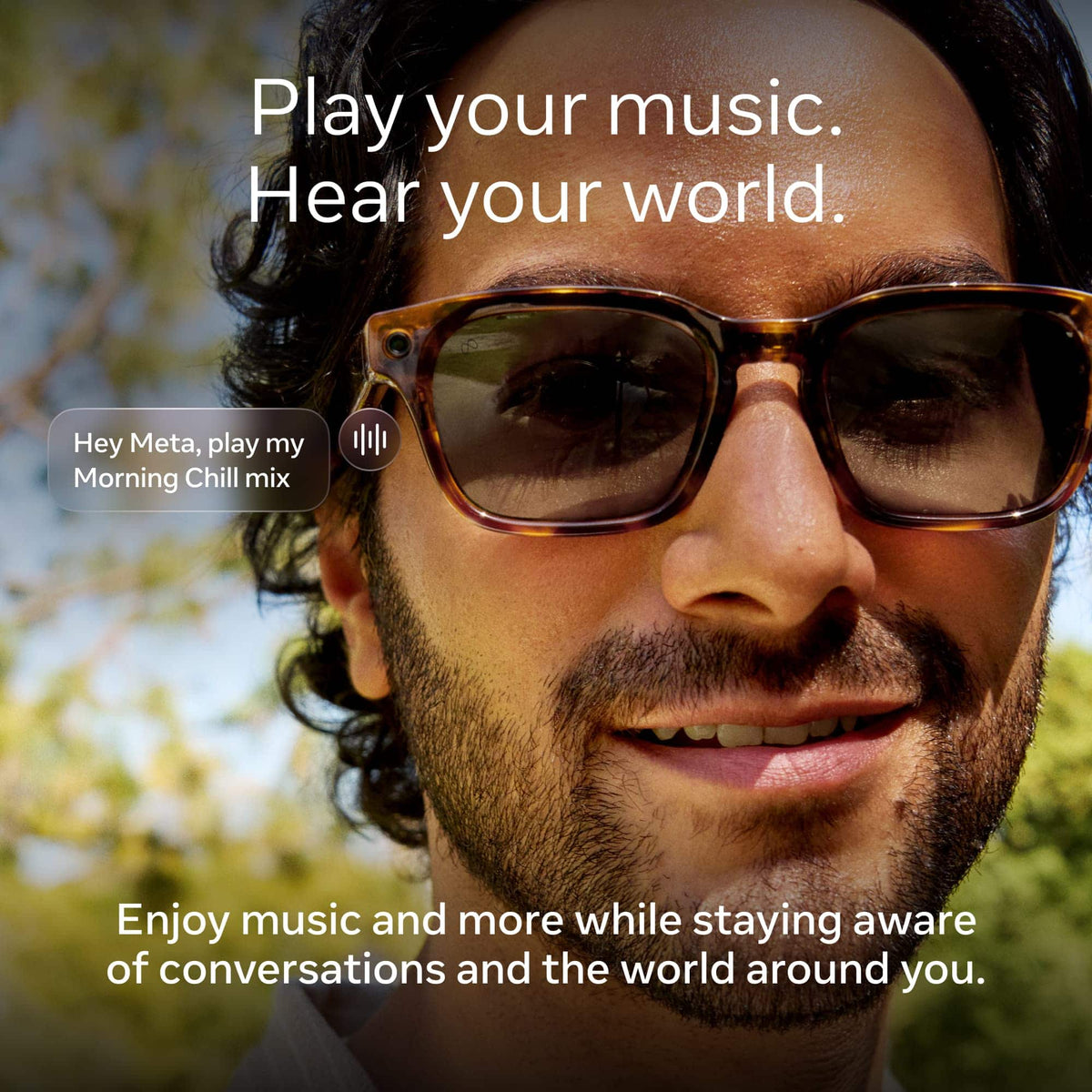 Meta - Glasses Capri, Smart Frame, AI Glasses with Camera - Clear Lenses - Espresso Tortoise