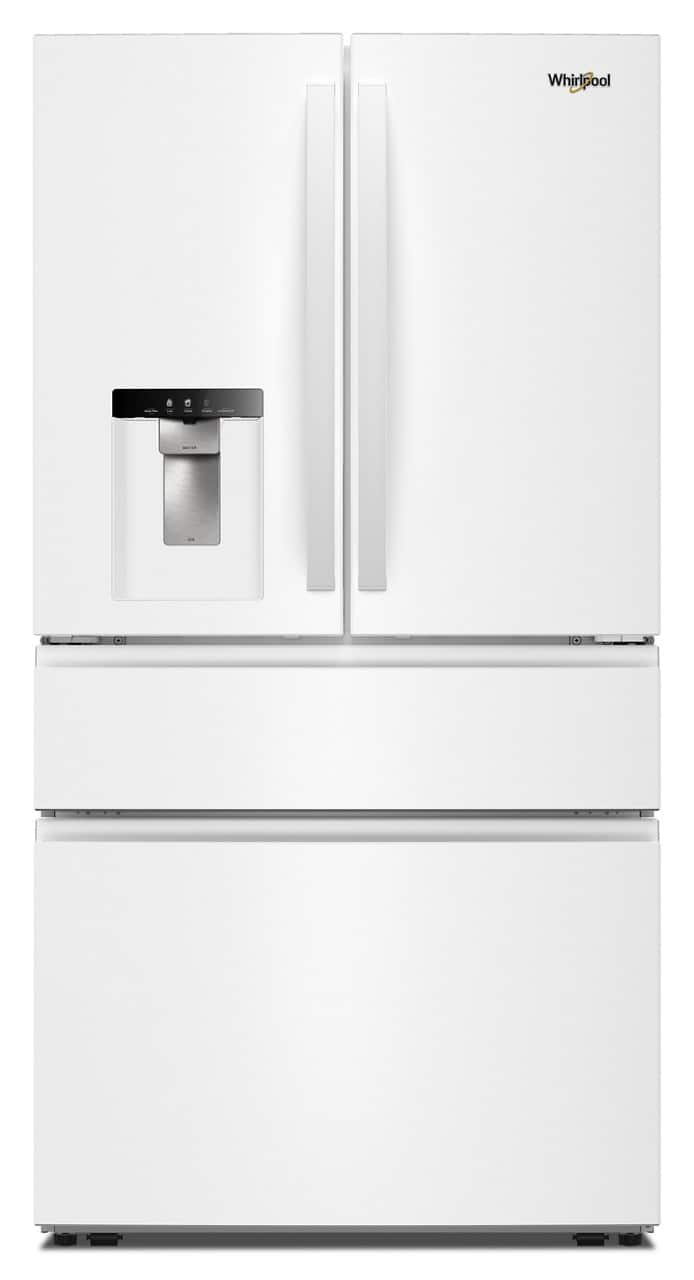 Whirlpool - 36 in. Wide 29 cu. ft. Family-Sized Capacity French Door Refrigerator with Flexible Temperature Drawer - White
