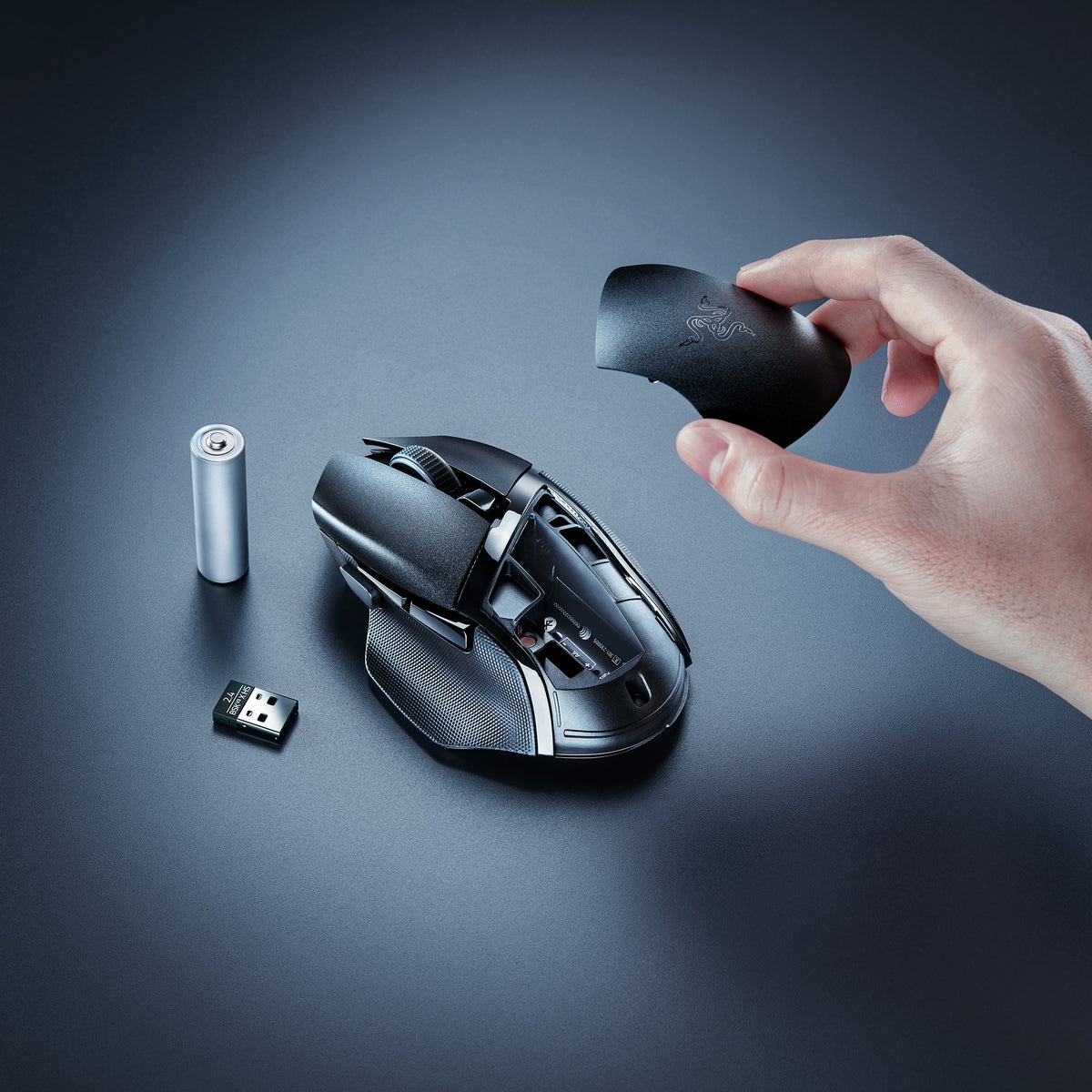 Razer - Basilisk V3 X HyperSpeed Optical Gaming Mouse with 9 Customizable Controls - Wireless - Black