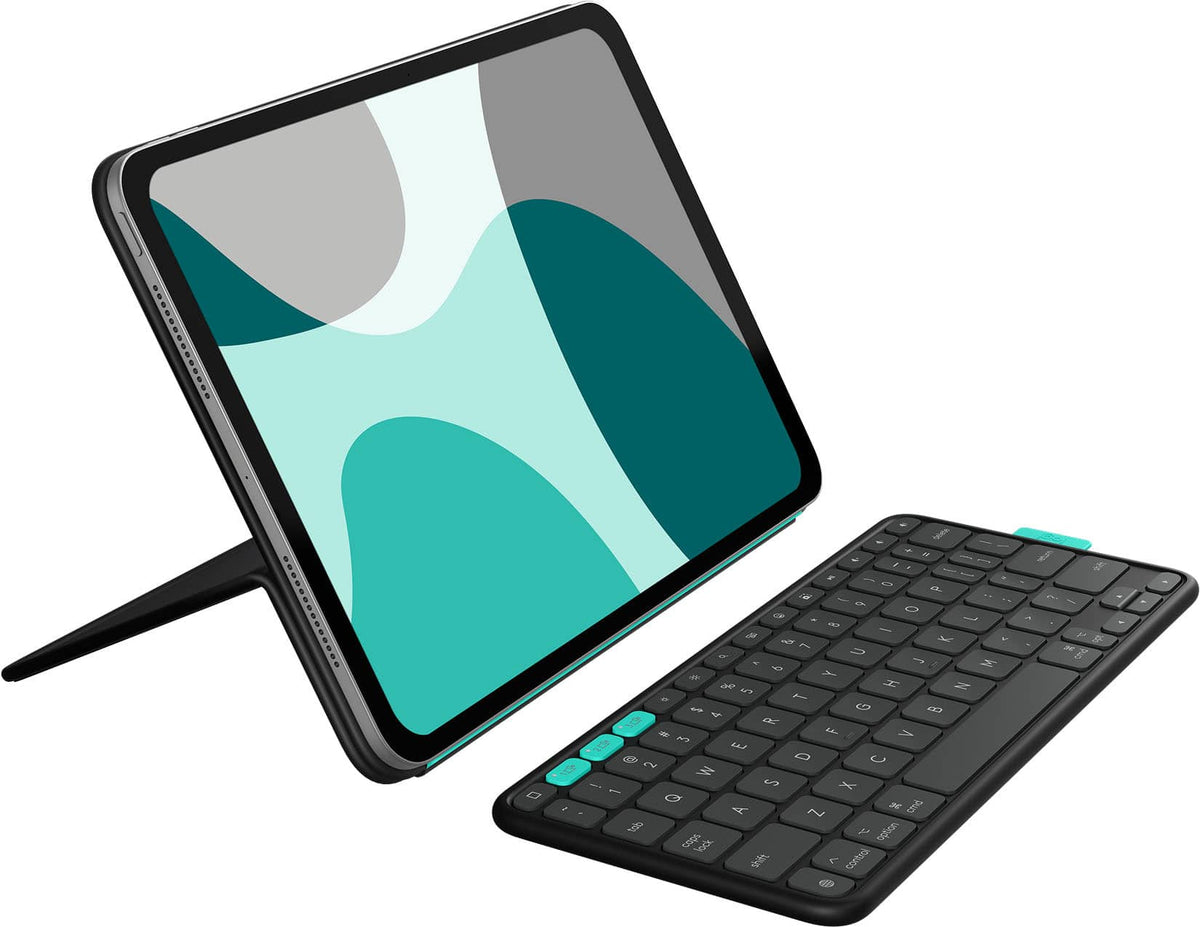 Logitech - Flip Folio Keyboard Case for iPad Pro 11-inch - Latest Model (M4 & M5), iPad Air 11-inch (M2, M3 & M4)(5th Gen) - Graphite