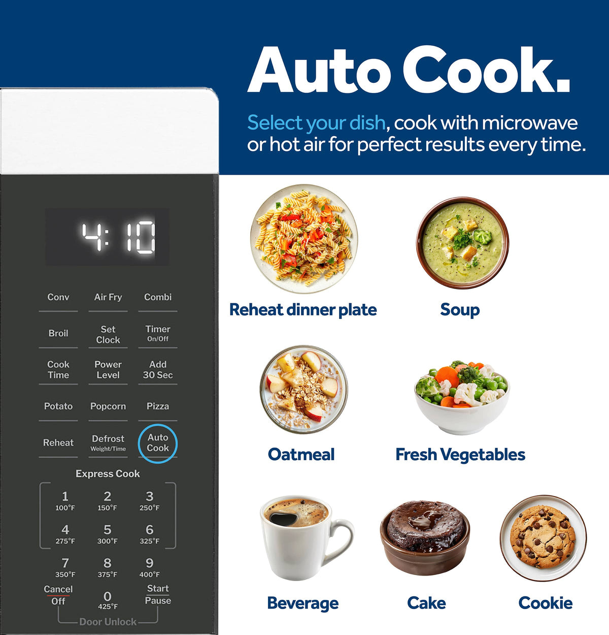 GE - 1.0 Cu. Ft. Convection Countertop Microwave with Air Fry - Stainless Steel