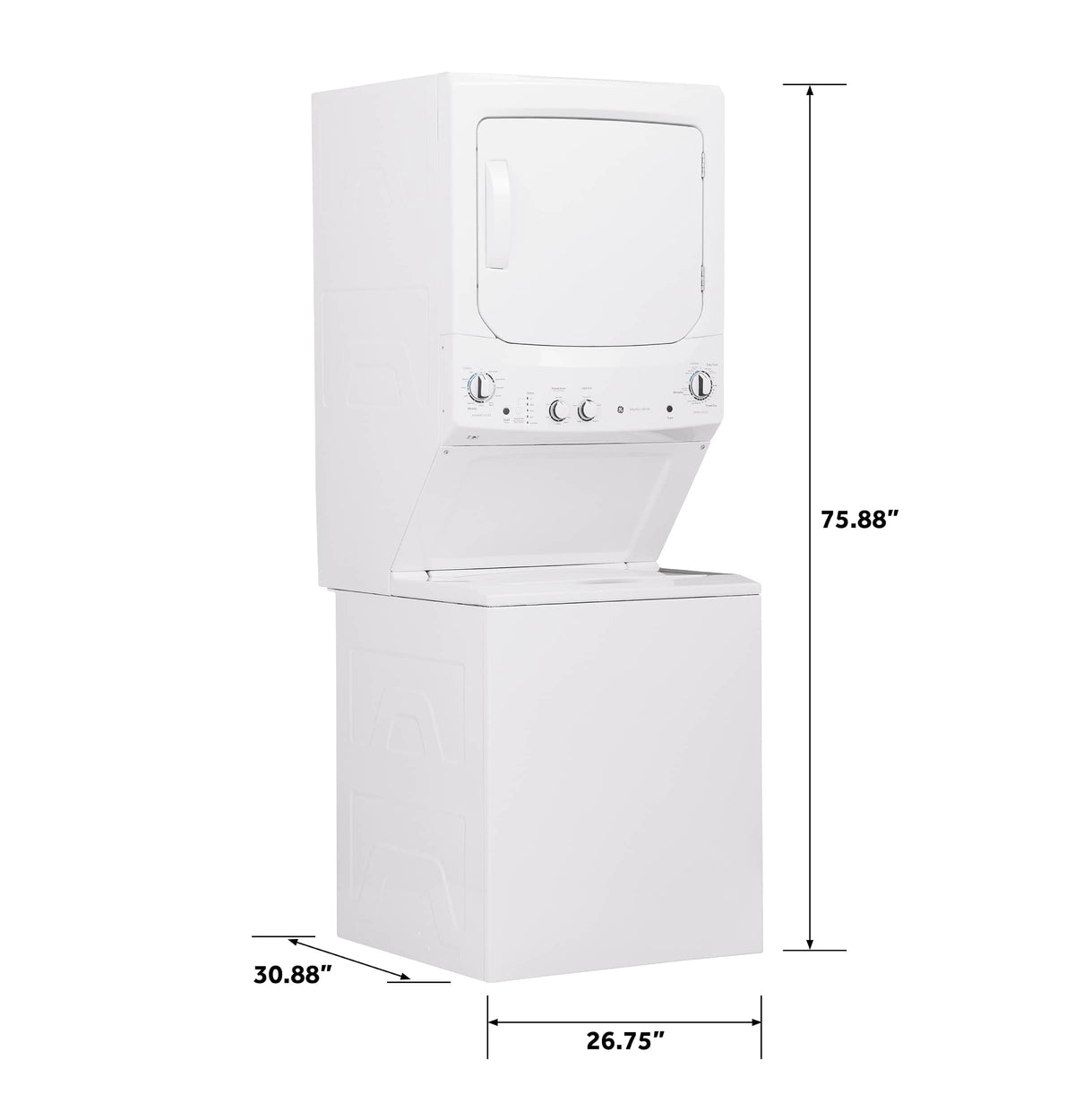 GE - 3.8 Cu. Ft. Top Load Washer and 5.9 Cu. Ft. Electric Dryer Laundry Center - White