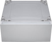 SIGNATURE 29-in Wide Laundry Pedestal with Storage Drawer for select LG Stackable Washers and Dryers - Brushed Platinum Steel