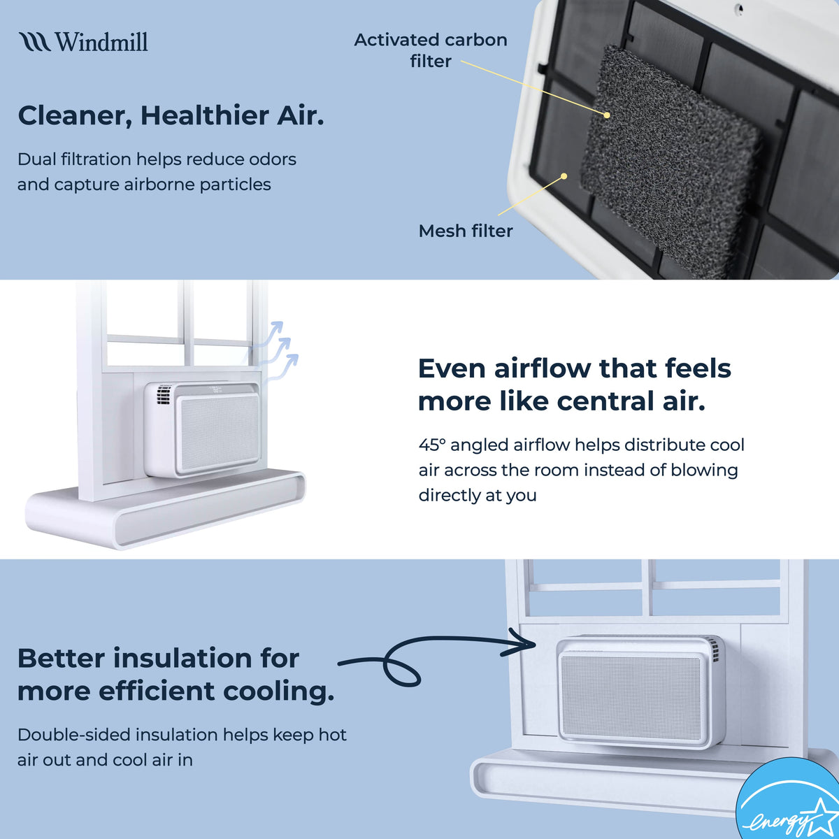 Windmill - 6,000 BTU Smart Window Air Conditoner - White