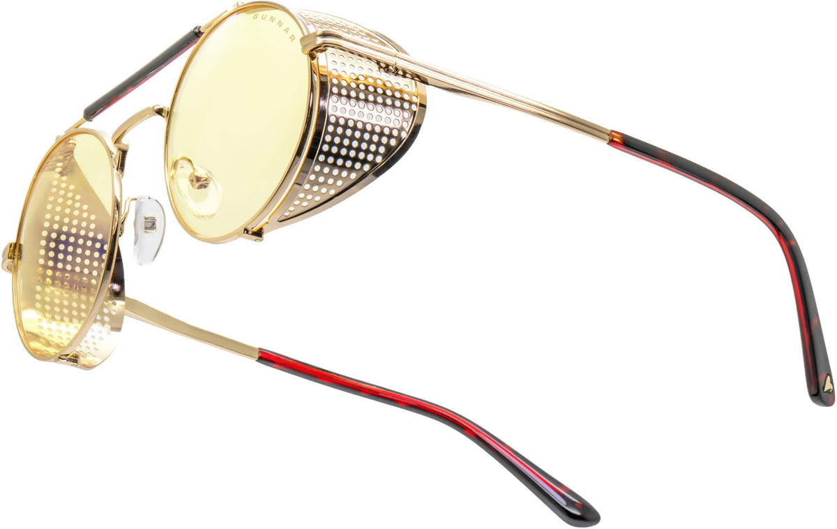 GUNNAR - Borderlands Moxxi Computer Glasses with Blue Light Reduction, Amber Lenses - Jackpot Gold