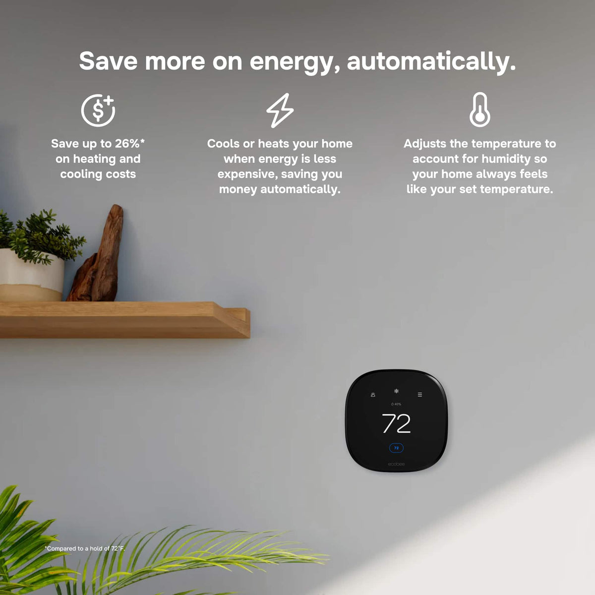 ecobee - Smart Thermostat Enhanced, Programmable Wifi Thermostat - Black