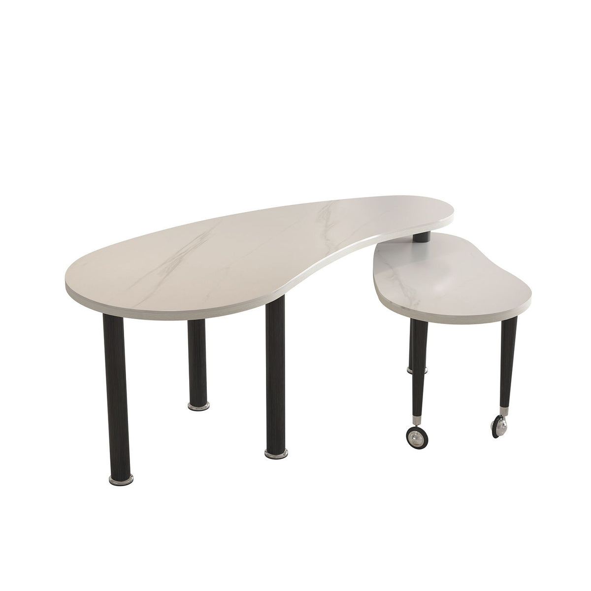 Mesa de cóctel giratoria con patas sólidas, 360 grados de rotación