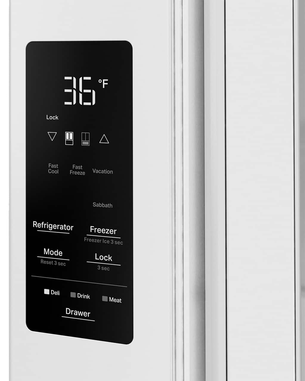 Whirlpool - 36 in. Wide 29 cu. ft. Family-Sized Capacity French Door Refrigerator with Flexible Temperature Drawer - White