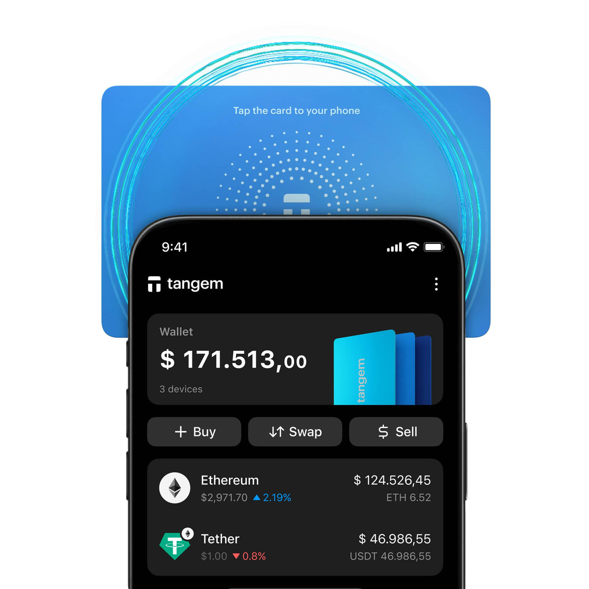 Tangem - Wallet HyperBlue - 3 pack - Blue